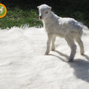 Handgefertigte Wolle Shaggy Decke: Weißer Gewebter Teppich, Sofa Bezug