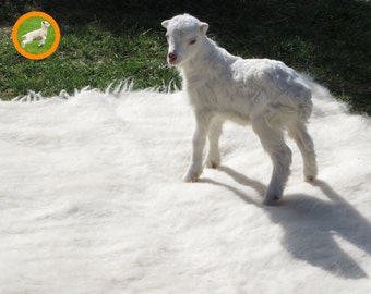 Handmade Wool Shaggy Blanket: White Woven Rug, Sofa Cover
