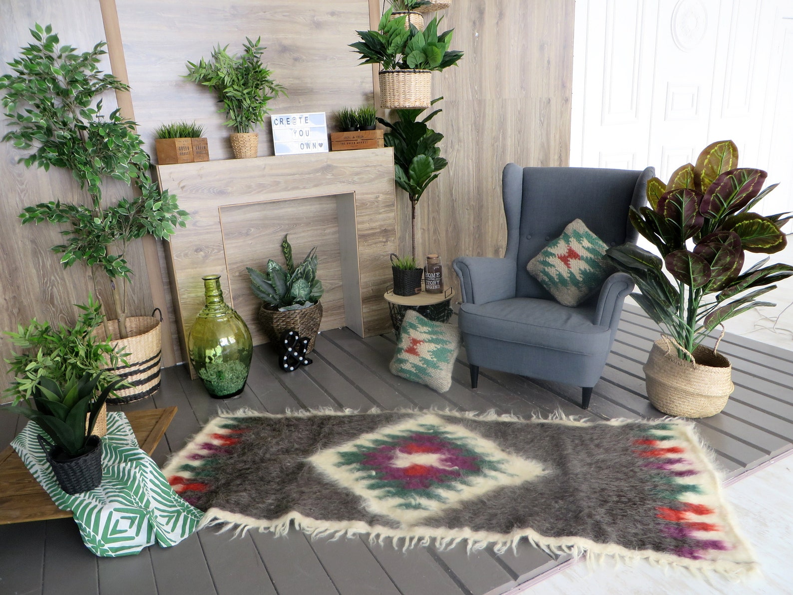 Aztec Rugaztec Rug Runnertribal Print Rugsouthwestern Etsy