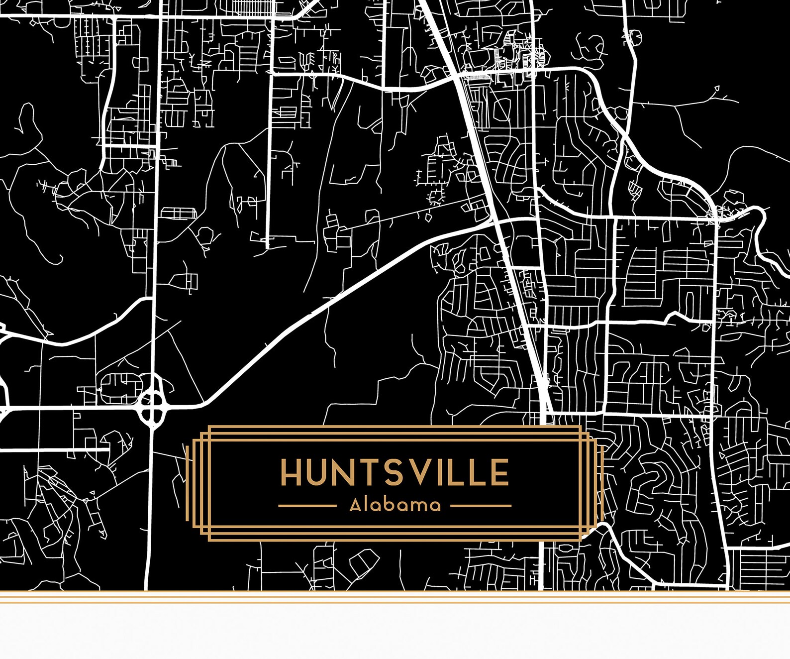 HUNTSVILLE Alabama City Map Huntsville Alabama Art Print Etsy