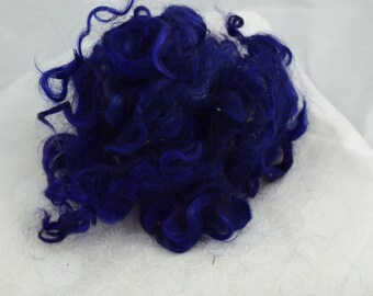 Periwinkle Mohair (Silver/Red) Fiber