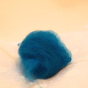 Turquoise Blue Alpaca Fiber image 4