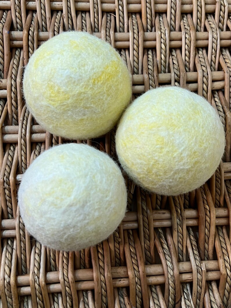 Dryer Balls Made From Alpaca Fiber set of 3 Etsy