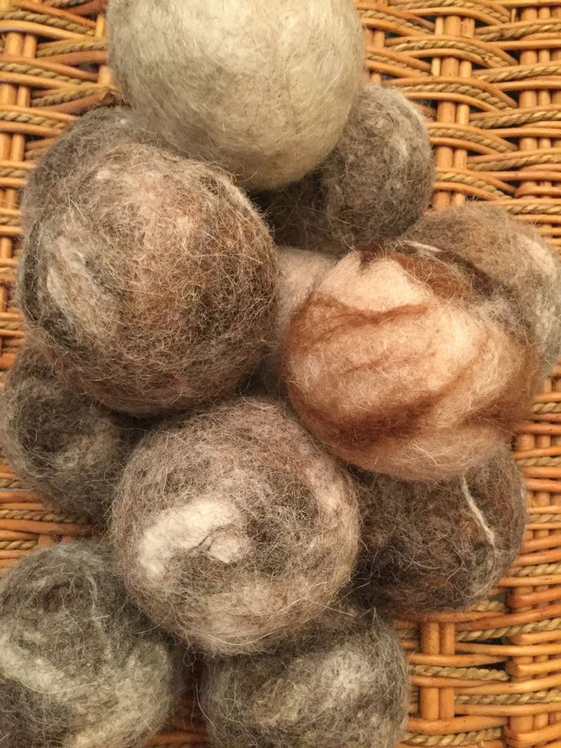 Dryer Balls Made From Alpaca Fiber set of 3 Etsy