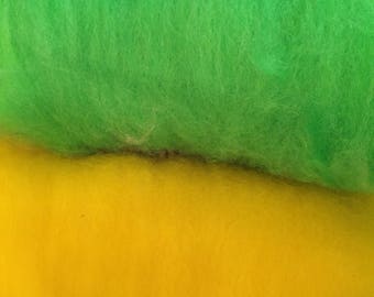 Alpaca Fiber Batts - dyed