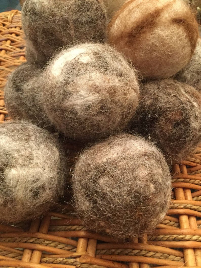 Dryer Balls Made From Alpaca Fiber set of 3 Etsy