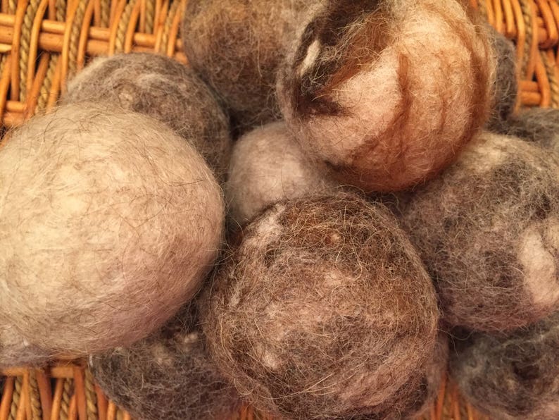 Dryer Balls Made From Alpaca Fiber set of 3 Etsy