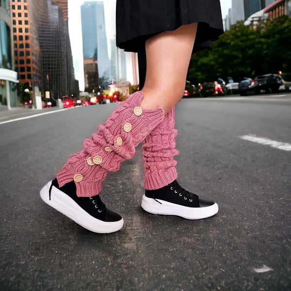 Button Leg Warmers Etsy