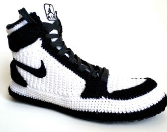 Jordan Retro Black White Panda Sneakers Handmade Custom Air | Etsy España