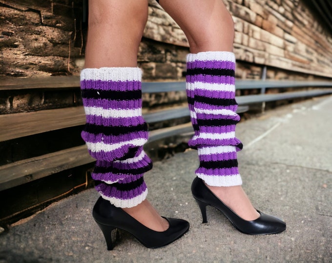 Bohemian Winter Leg Warmers, Custom Color Winter Leggings, Yoga Knee High Socks, Special Occasion Gift Women/Girl, Hand-Tailored Knitwear