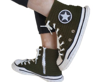 army green converse
