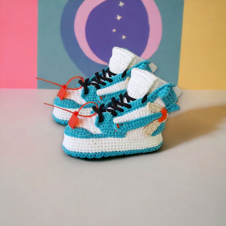 Personalized Baby Sneakers, Custom Newborn Booties, New Baby Gift, First Time Moms, Baby Shower Present, Birth Announcement, Boy/Girl Gifts image 2