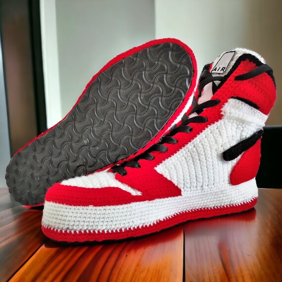 Buy Crochet Sneakers Slippers Warm Indoor Shoes Basketball