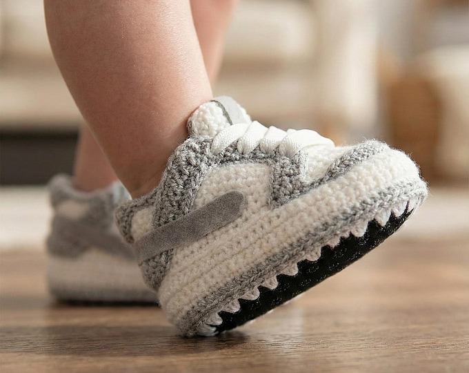 Soft Sole Baby Jordan Shoes, Cotton Crochet Booties, Newborn Crib Shoes, Non Slip First Walker, Warm Winter Slippers, Infant Boy Girl Socks