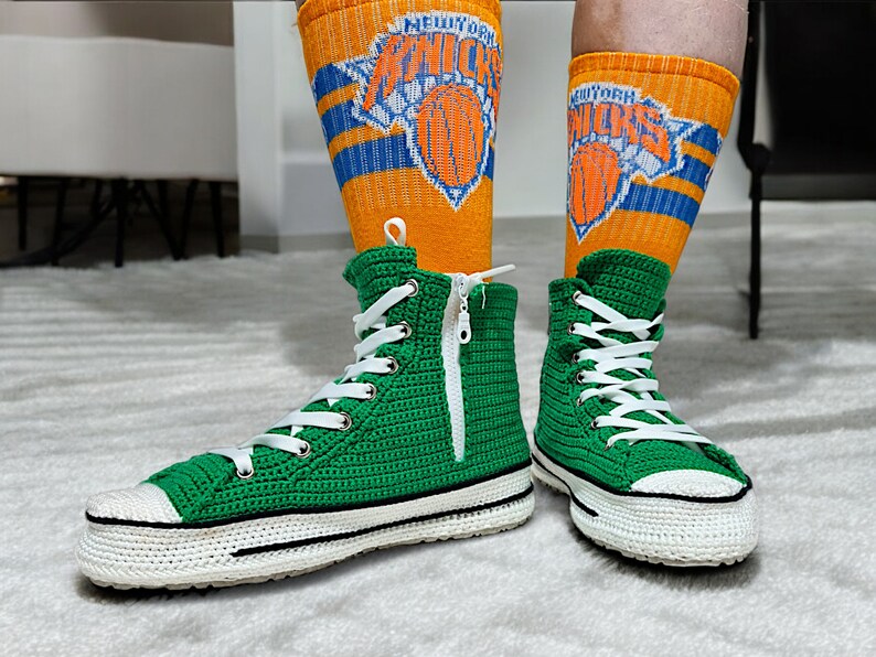 Modern Converse Crochet Sneakers for All Seasons | Soft Wool Slippers for Sneakerheads