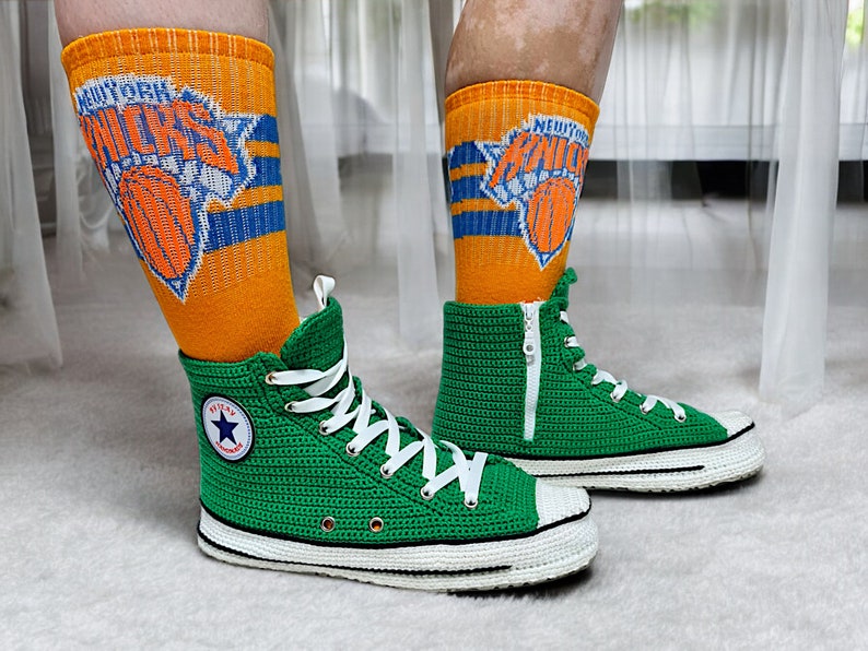 Modern Crochet Converse Sneakers for All Seasons | Soft Wool Slippers for Sneakerheads