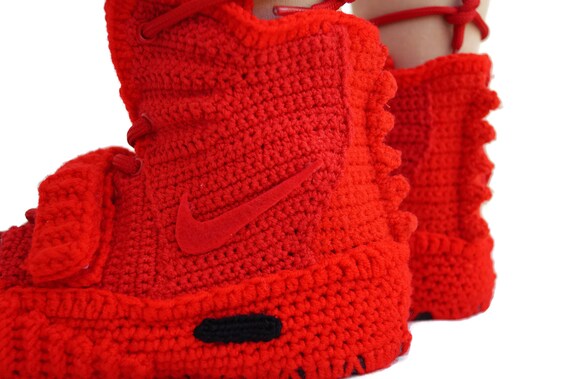 yeezy red october slippers