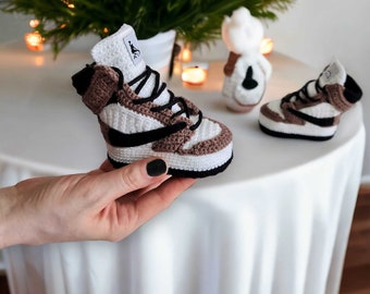 Baskets rétro personnalisées pour bébé, chaussons hauts pour nouveau-nés, chaussures bébé personnalisées, accessoire photo pour nouveau-né