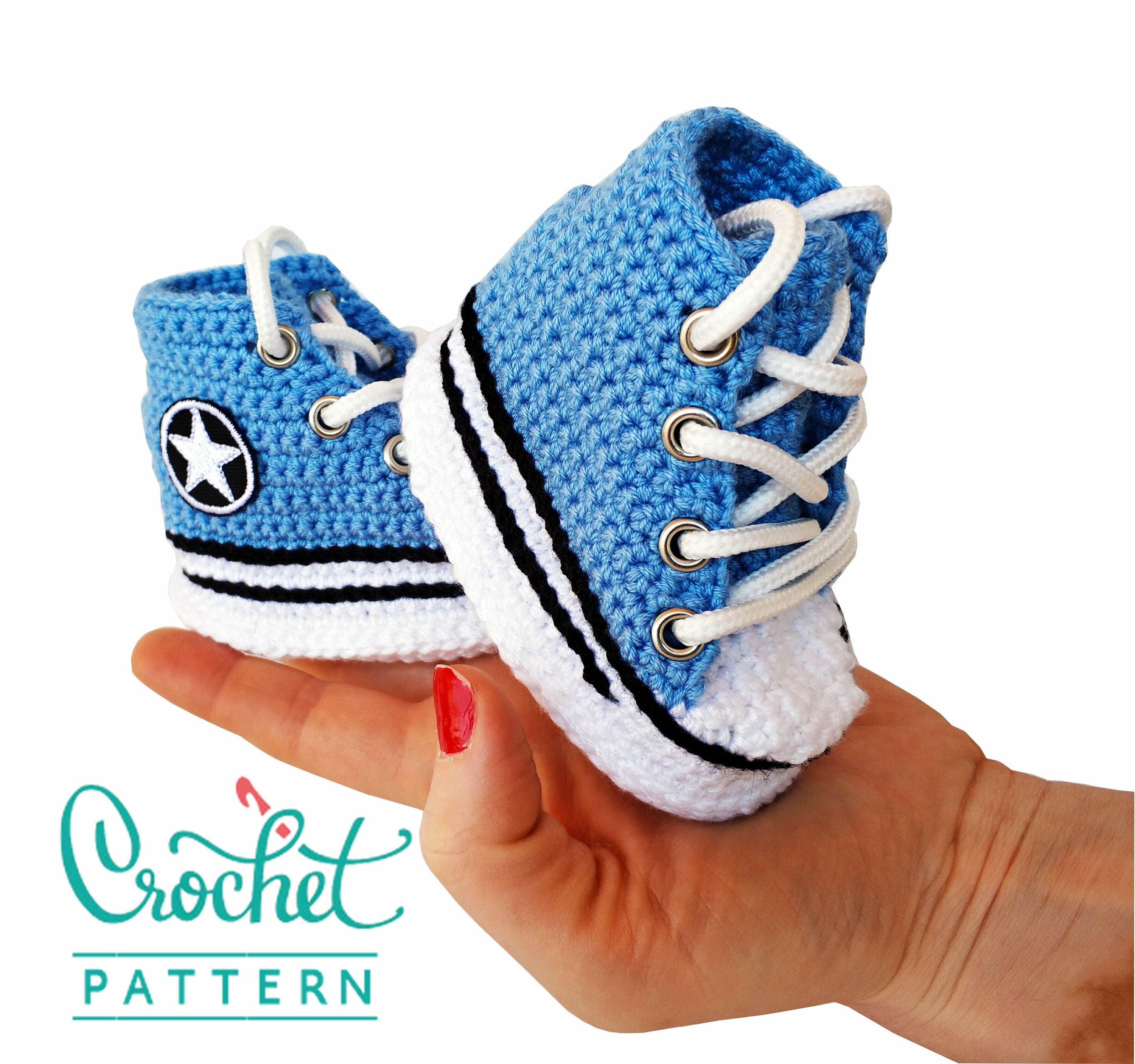 Pericia Reunión preámbulo Easy Making Baby Converse Knitted Slipper Pattern Newborn - Etsy