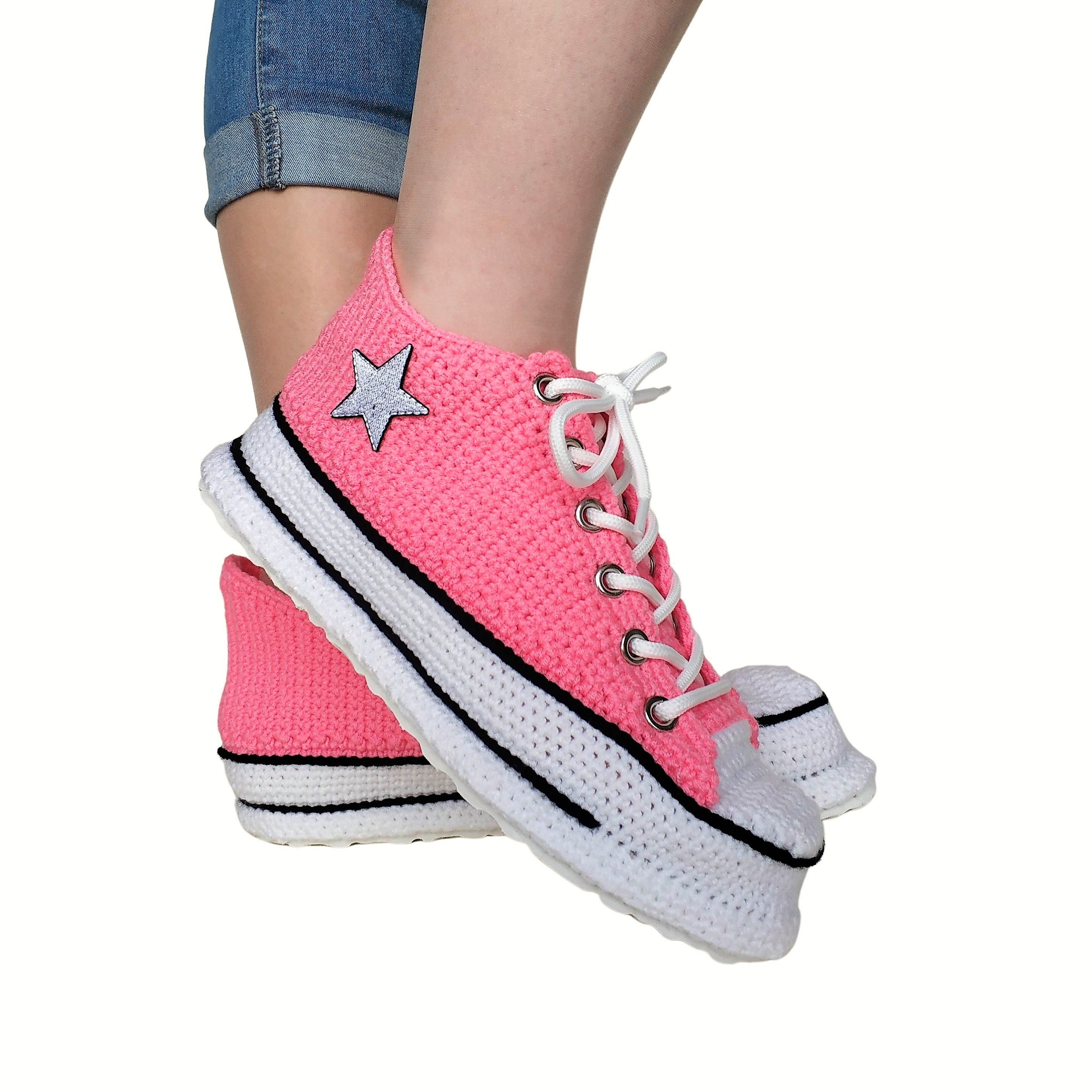 gap hierarchy Confuse Converse Pink Low Top Sneakers Plush Handmade Custom Slippers - Winter Warm Cute Soft Comfortable Slip-On Shoes - Knitting Indoor Booties gap hierarchy Confuse Converse Pink Low Top Sneakers Plush Handmade Custom Slippers - Winter Warm Cute Soft Comfortable Slip-On Shoes - Knitting Indoor Booties