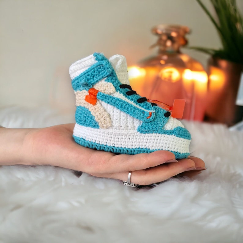 Personalized Baby Sneakers, Custom Newborn Booties, New Baby Gift, First Time Moms, Baby Shower Present, Birth Announcement, Boy/Girl Gifts Blue