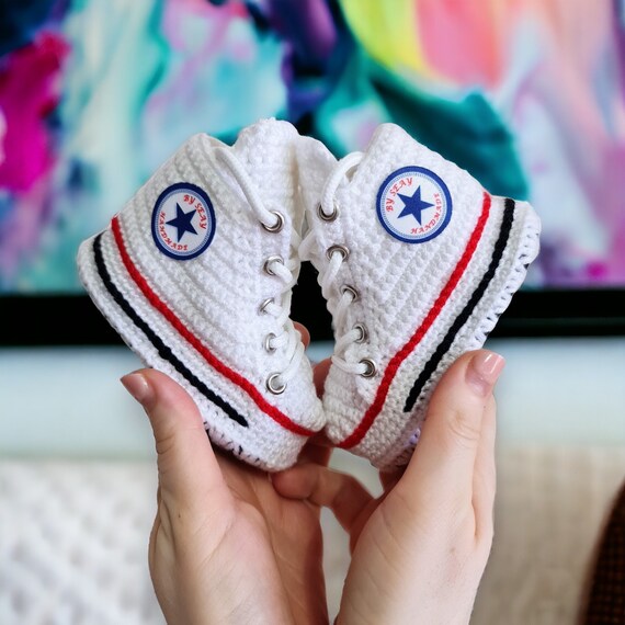 Crochet Knit Baby Booties Newborn Baby Socks 0 3 3 6 6 9 9 12 Months Gifts Christening Birthday Sneakers Boys Girl Custom Gift Etsy
