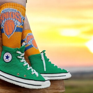 Handmade Converse Crochet Sneakers for Women | Elegant Boho Style Footwear
