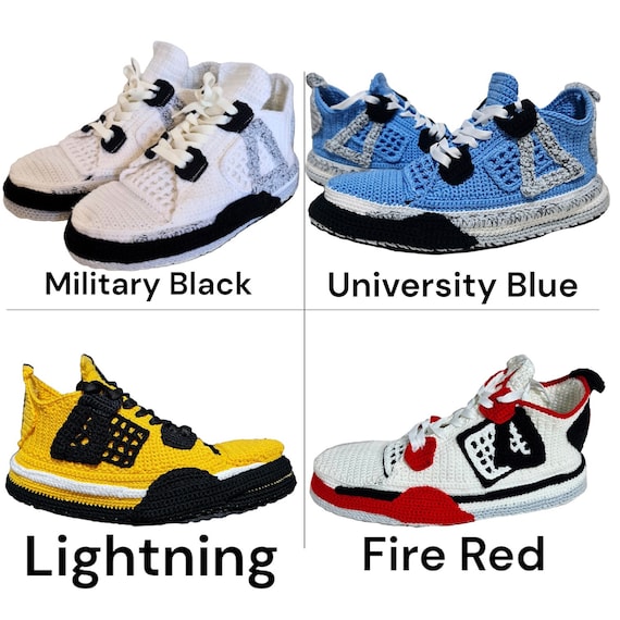 University blauwe retro Travis AJ4 gehaakte cactus Jordan sneaker pantoffels aangepaste basketbal kickhouse pantoffels heren dames sneakercadeau Etsy Belgie