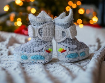 Marty Mcfly Back to the Future Newborn Air Mag Booties, Custom