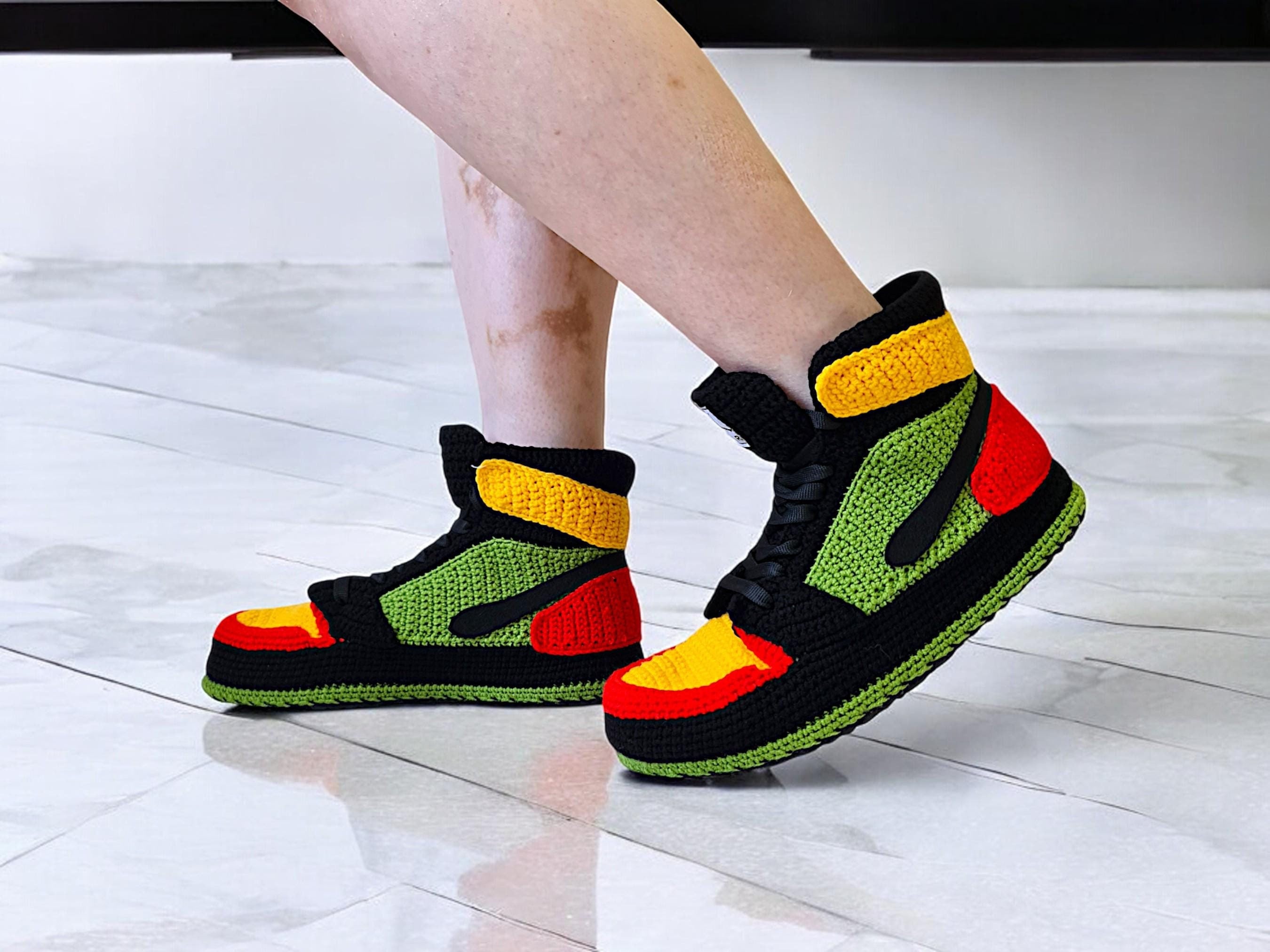 African Tribal Boho Jordan Sneakers Slippers - product view 2 African Tribal Boho Jordan Sneakers Slippers - product view 2