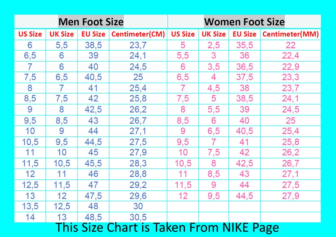 size air force 1 mens