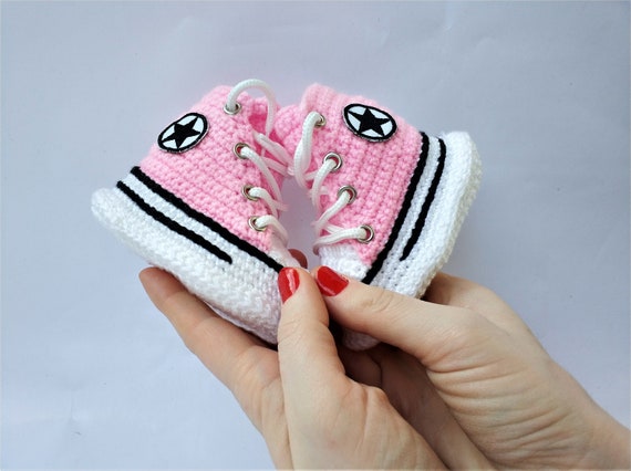 crochet converse newborn high tops