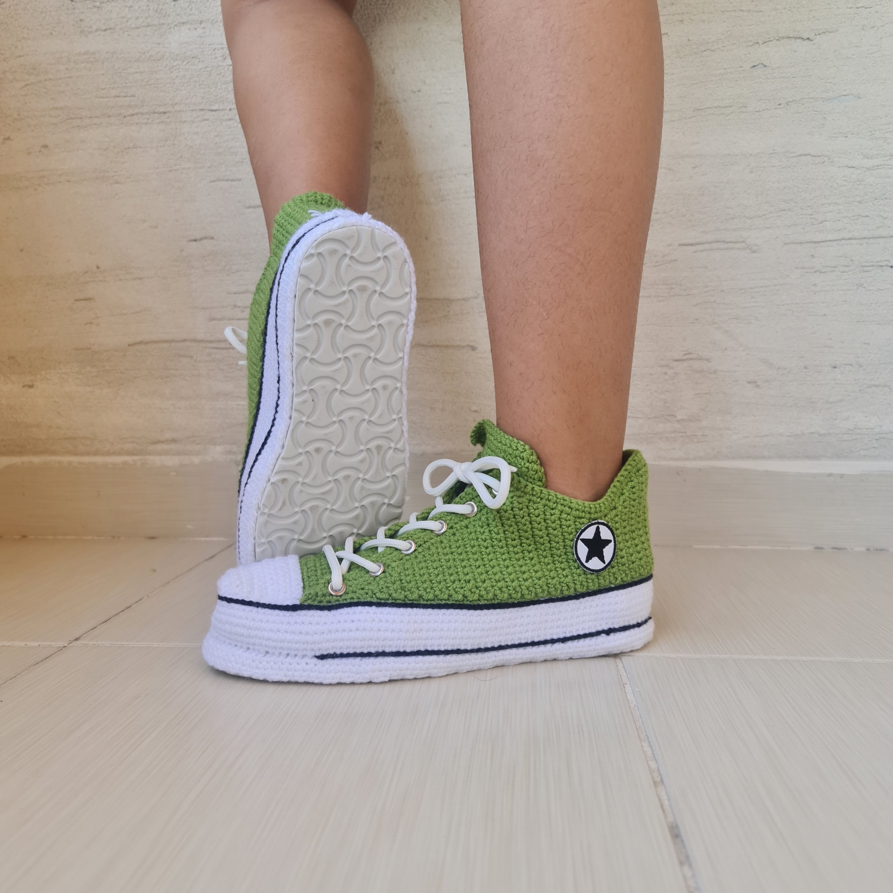 Custom Crocheted Sneakers - product view 3 Custom Crocheted Sneakers - product view 3