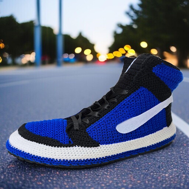 Bridal Jordan sneakers made with soft yarn, perfect wedding gift for sneakerhead brides.