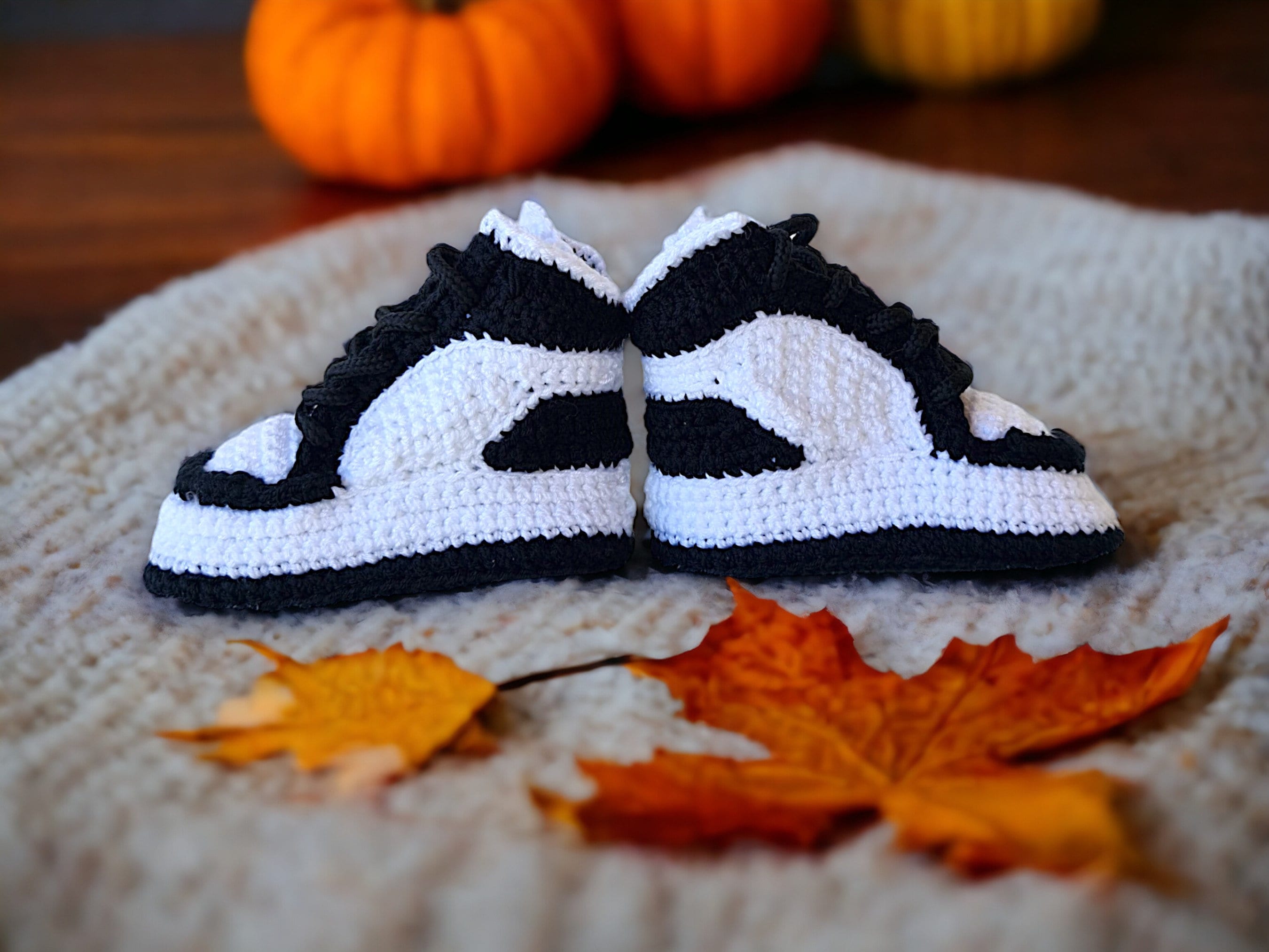 Personalized Crochet Baby Sneaker Booties – Custom Edition, sole, shape and finishing detail by By Seay