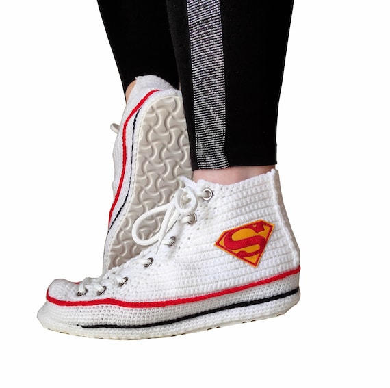 superman custom converse sneakers