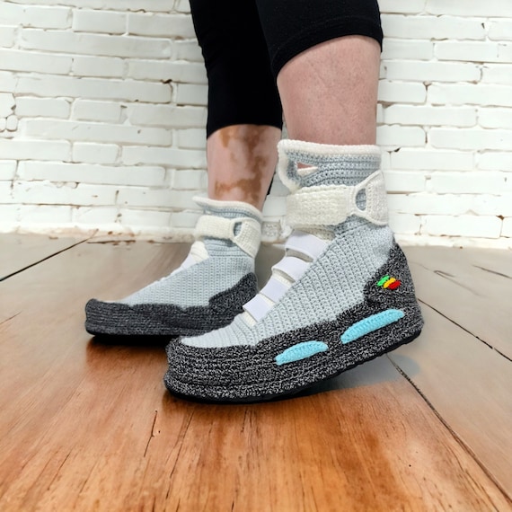 Back to the Future, Air Mag Inspired Sneakers Slippers, Custom