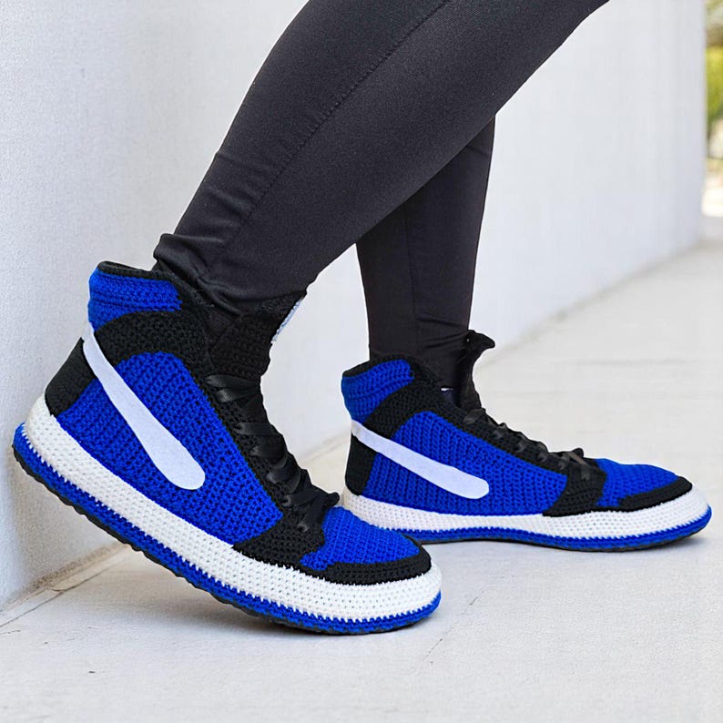 Retro Jordan crochet slippers designed for hip hop fashion lovers and y2k sneaker fans.