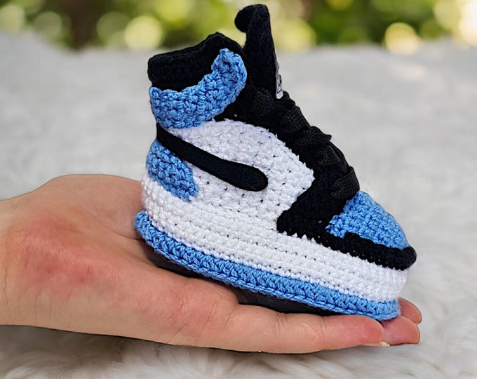Personalized Baby Basketball Booties - New Mom Gift - Gender Reveal Sneakers - Custom Newborn Crib Shoes