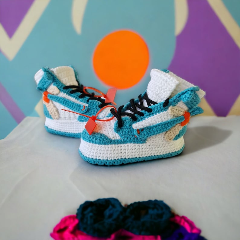 Personalized Baby Sneakers, Custom Newborn Booties, New Baby Gift, First Time Moms, Baby Shower Present, Birth Announcement, Boy/Girl Gifts image 8