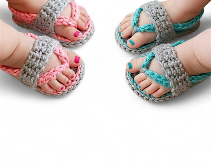 Crochet Baby Flip Flops Sandals, Newborn Knit Booties, Soft Cotton Infants Slippers, Newborn Photo Props Girl Shoes, Baby Boy Photo Outfit