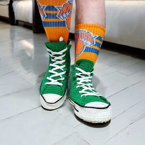 Vintage Converse Crochet Sneakers for Men | Customizable Eco-Friendly Footwear