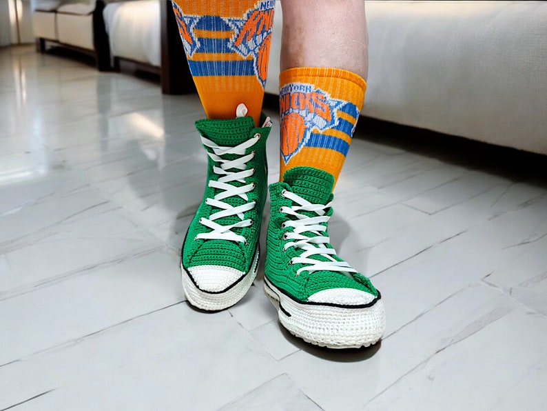 Vintage Converse Crochet Sneakers for Men | Customizable Eco-Friendly Footwear