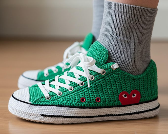 Sneaker Slippers for Men & Women – Handmade Crochet Plush Shoes, Sneakerhead Gift, Basketball Gear Gift, Cozy Cute Slippers