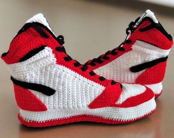 Basketball Shoes Air Jordan Crochet Slipper Pattern Crochet Jordan
