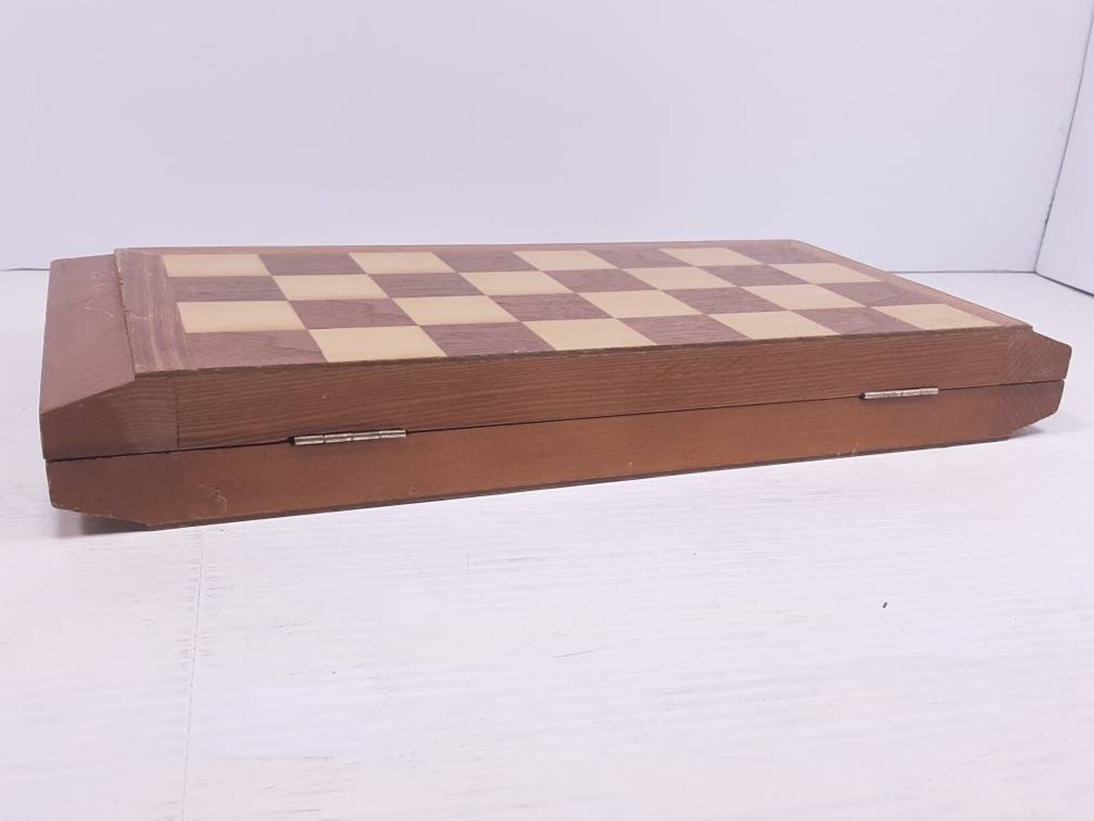 Vintage Folding Wooden Chess Board 16x16 Overall Etsy