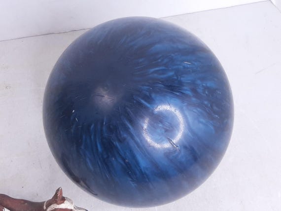 Vintage Galaxie 300 Blue Swirl Bowling Ball, 14lb 9oz Ball