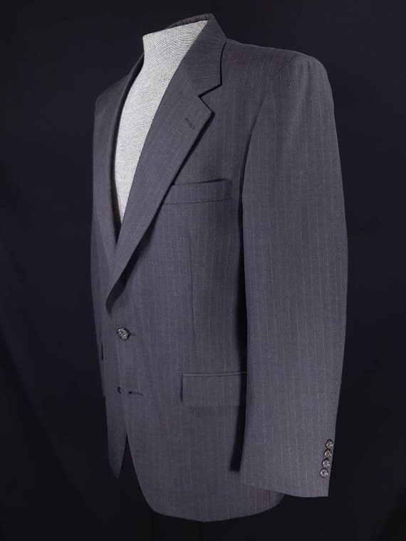 Vintage Christian Brooks Sport Coat, 42L, Gray wi… - image 5