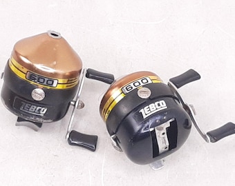 Vintage 70s Brunswick Zebco 700 Spincasting Reel With Box, Copper