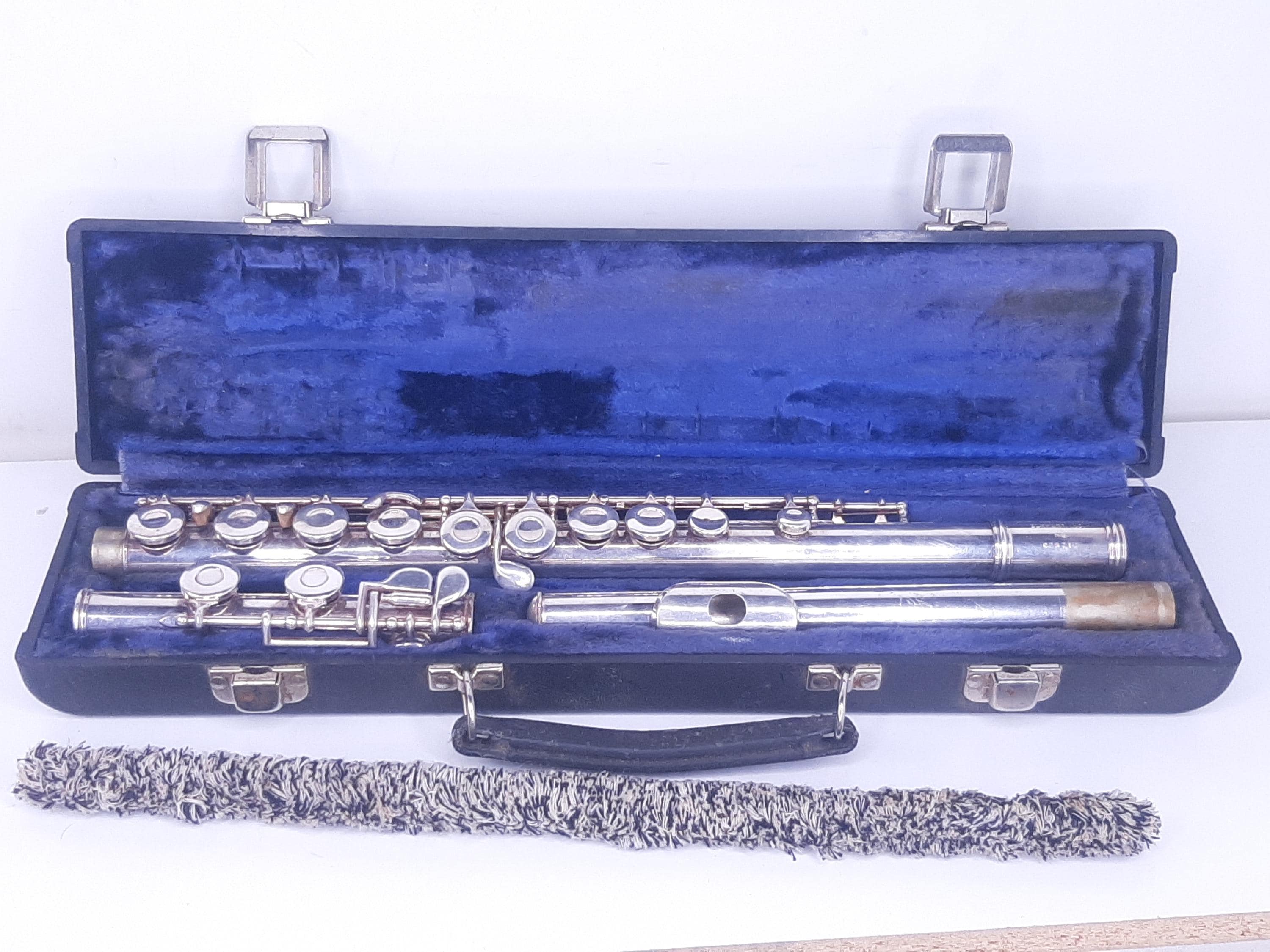 Vintage 1978 Gemeinhardt Elkhart M2 Flute With Case, Silver Nickel